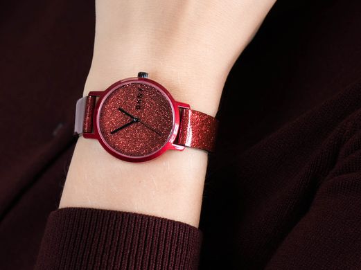 Часы наручные женские DKNY NY2860 кварцевые, бордовые, минималистичные, США