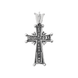 Крестик серебряный религиозный с чернением 2