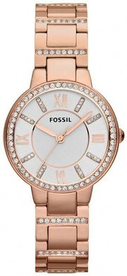 Часы наручные женские FOSSIL ES3284 кварцевые, на браслете, цвет розового золота, США