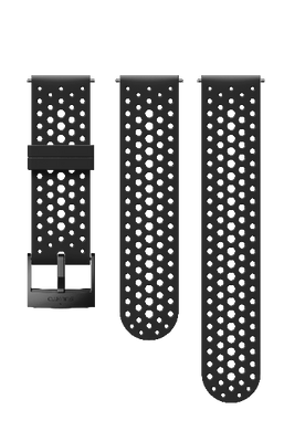 Силіконовий ремінець для смарт-годинника SUUNTO 24 ATH1 SILICONE STRAP BLACK/BLACK, размер S+M