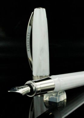 Ручка пір'яна Visconti 78300A10FP Venus Marble White FP Steel F
