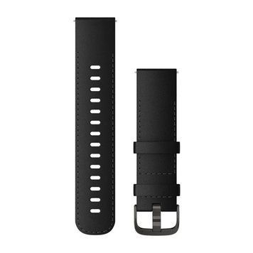 Быстросъемный ремешок Garmin из кожи 22 мм для часов Venu 3 черный со сланцевой фурнитурой