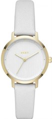 Часы наручные женские DKNY NY2677 кварцевые с белым кожаным ремешком, США