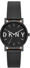 Часы наручные женские DKNY NY2683 кварцевые на черном кожаном ремешке, США