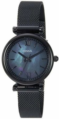 Часы наручные женские FOSSIL ES4613 кварцевые, "миланский" браслет, черные, США