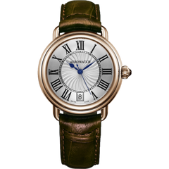 Часы наручные женские Aerowatch 42960RO01 кварцевые, покрытие PVD, коричневый ремешок из кожи