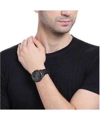 Часы наручные мужские FOSSIL FS5503 кварцевые, ремешок из кожи, черные, США
