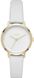 Часы наручные женские DKNY NY2677 кварцевые с белым кожаным ремешком, США 1