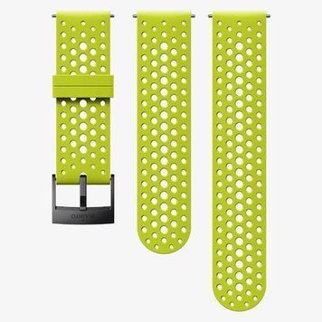 Силіконовий ремінець для смарт-годинника SUUNTO 24 ATH1 SILICONE STRAP LIME/BLACK, розмір S+M ЛАЙМ/ЧЕРНЫЙ