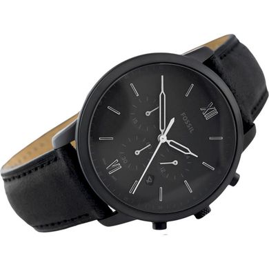 Часы наручные мужские FOSSIL FS5503 кварцевые, ремешок из кожи, черные, США