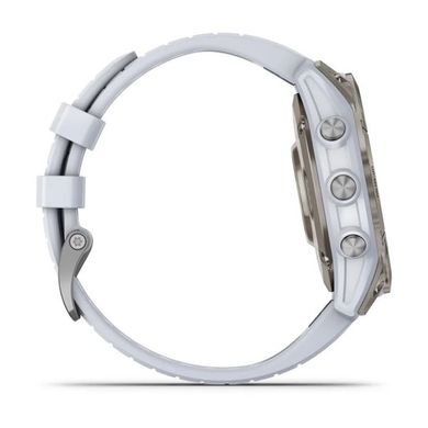 Смарт-годинник Garmin Epix Pro (Gen 2) - Sapphire Edition 47 mm - титан з ремінцем кольору молочного кварцу