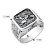 Чоловіча срібна печатка Георгій Побідоносець квадратна з чорнінням 2