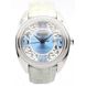 Часы наручные женские Korloff K19/378 кварцевые, с бриллиантами, голубой перламутр, серый ремешок из кожи 1