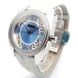 Часы наручные женские Korloff K19/378 кварцевые, с бриллиантами, голубой перламутр, серый ремешок из кожи 2