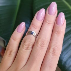 Серебряное кольцо на фалангу пальца без камней Треугольник