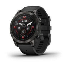 Смарт-часы Garmin Epix Pro (Gen 2) - Sapphire Edition 47 mm - темно-серый титан DLC Carbon с черным ремешком
