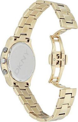 Часы наручные женские DKNY NY2452 кварцевые, на браслете, цвет желтого золота, США