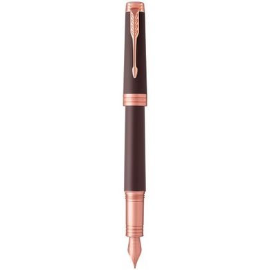 Ручка перова Parker PREMIER 17 Soft Brown PGT FP F 80 211 із золотим пером і рожевою позолотою