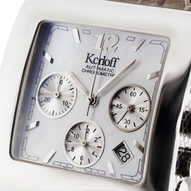 Годинники наручні жіночі Korloff KCA1/W3, механічний хронометр (автопідзавод), бежевий ремінець з шкіри теляти