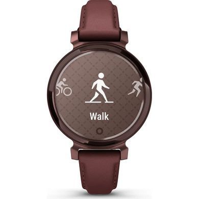 Смарт-годинник Garmin Lily 2 Classic, темна бронза, шкіряний ремінець кольору шовковиці