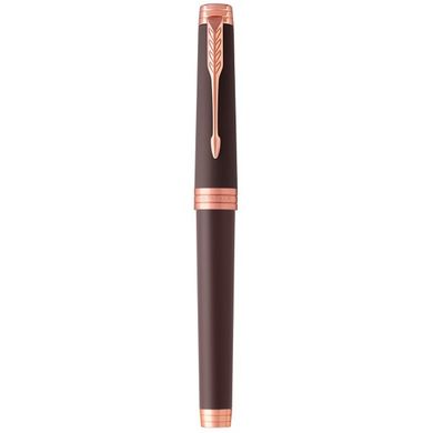 Ручка перьевая Parker PREMIER 17 Soft Brown PGT FP F 80 211 с золотым пером и розовой позолотой