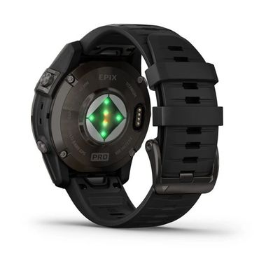 Смарт-годинник Garmin Epix Pro (Gen 2) - Sapphire Edition 47 mm - темно-сірий титан DLC Carbon з чорним ремінцем