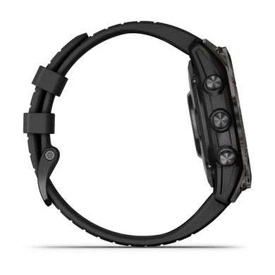 Смарт-часы Garmin Epix Pro (Gen 2) - Sapphire Edition 47 mm - темно-серый титан DLC Carbon с черным ремешком