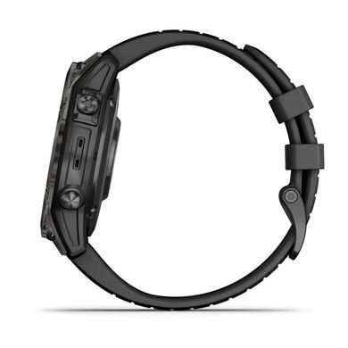 Смарт-годинник Garmin Epix Pro (Gen 2) - Sapphire Edition 47 mm - темно-сірий титан DLC Carbon з чорним ремінцем