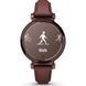 Смарт-годинник Garmin Lily 2 Classic, темна бронза, шкіряний ремінець кольору шовковиці