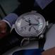 Часы наручные мужские Cuervo y Sobrinos 3194.1A, темно-синий блестящий ремешок из кожи луизианского аллигатора 4