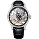Часы наручные мужские Aerowatch 50981 AA12, механика с ручным заводом, скелетон, черный кожаный ремешок 1