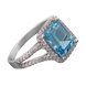 Серебряное кольцо с прямоугольным камнем 1