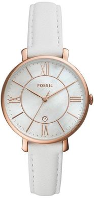 Часы наручные женские FOSSIL ES4579 кварцевые, кожаный ремешок, белые, США