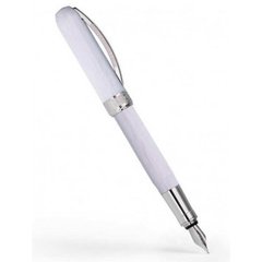 Ручка пір'яна Visconti 48255A10FP Rembrandt Marble White Steel FP