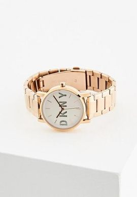 Часы наручные женские DKNY NY2654 кварцевые на браслете, цвет розового золота, США