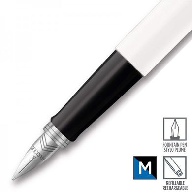 Ручка перьевая Parker JOTTER 17 Standart White FP M блистер 15 016 из стали и полимера