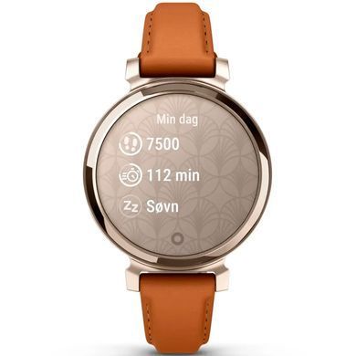 Смарт-годинник Garmin Lily 2 Classic кремово-золотистий, світло-коричневий шкіряний ремінець