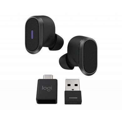 Гарнитура беспроводная LOGITECH Zone True Wireless - GRAPHITE - 2.4GHZ/BT - PLUGC - EMEA - BTC