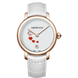 Часы наручные женские Aerowatch 44938 RO21 кварцевые с сердцами, на белом кожаном ремешке 1