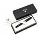 Ручка пір'яна Visconti 48255A10FP Rembrandt Marble White Steel FP 2