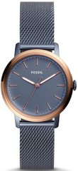 Часы наручные женские FOSSIL ES4312 кварцевые, "миланский" браслет, синие, США
