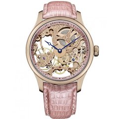 Часы наручные женские Aerowatch 57981 R114 механические (скелетон) с розовым покрытием PVD