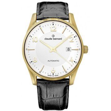 Часы наручные мужские Claude Bernard 80092 37J AID, автоматика с датой, кожаный ремешок