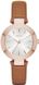 Часы наручные женские DKNY NY2415 кварцевые на коричневом ремешке из кожи, США 1