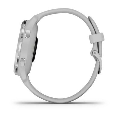 Смарт-годинник Garmin Venu 2S світло-сірий зі сріблястим безелем та силіконовим ремінцем