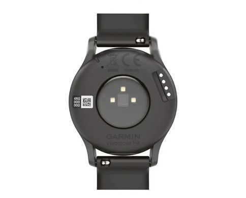 Ремешок Garmin для часов Forerunner 245/645/Vivoactive/Vivomove (20 мм) силиконовый черный/розовое золото, фактура "в ромбик"