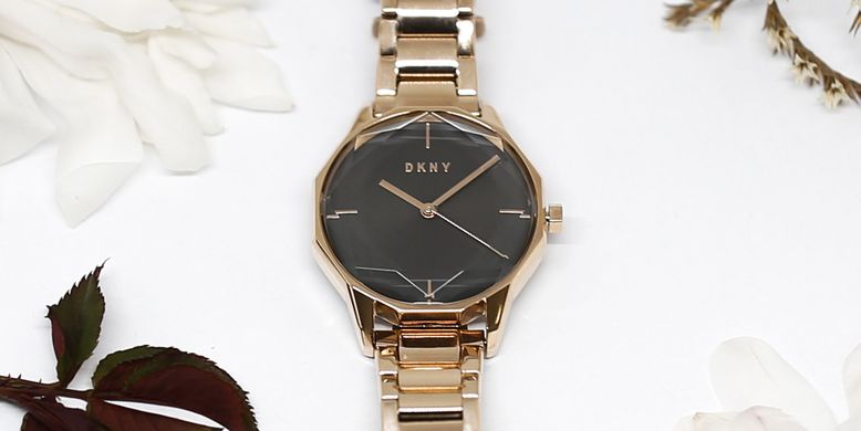 Часы наручные женские DKNY NY2794 кварцевые, с граненым стеклом, цвет розового золота, США