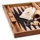 BFF1 Manopoulos Handmade inlaid Backgammon Natural Cork Large with side racks 6