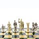 S11GRE Manopoulos Greek Roman Period chess set with gold-silver chessmen/Green chessboard 44cm 3