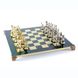 S11GRE Manopoulos Greek Roman Period chess set with gold-silver chessmen/Green chessboard 44cm 1